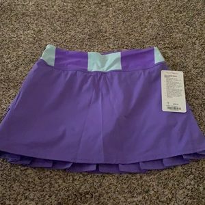 Purple and teal Lulu Lemon tennis skirt